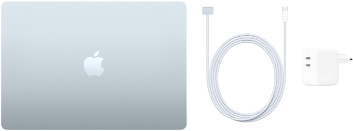 MacBook Air 15 дюймів, кабель USB‑C / MagSafe 3 й адаптер живлення з двома портами USB‑C потужністю 35 Вт