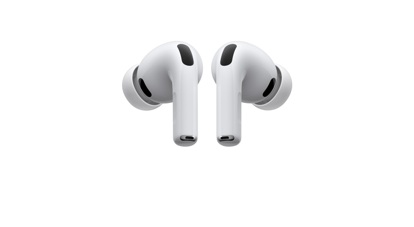 Auriculares wireless AirPods Pro 3 esquerdo e direito, brancos, com adaptadores de silicone