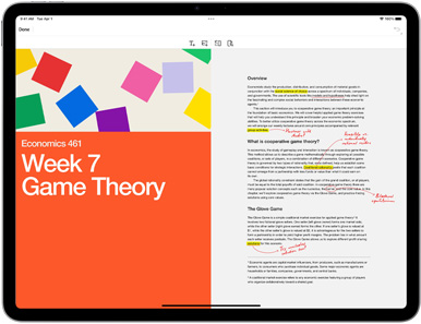 L’app Adobe Acrobat Reader affichée sur un iPad Air