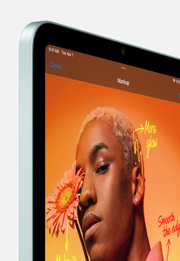 Un iPhone affiche une photo aux couleurs éclatantes.