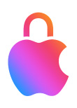 Logo Apple v tvare zámku, zámok je v zamknutej polohe, čo zdôrazňuje ochranu súkromia