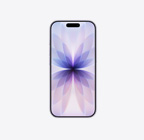 iPhone 17 lavanda mostrato di fronte, Dynamic Island in alto al centro