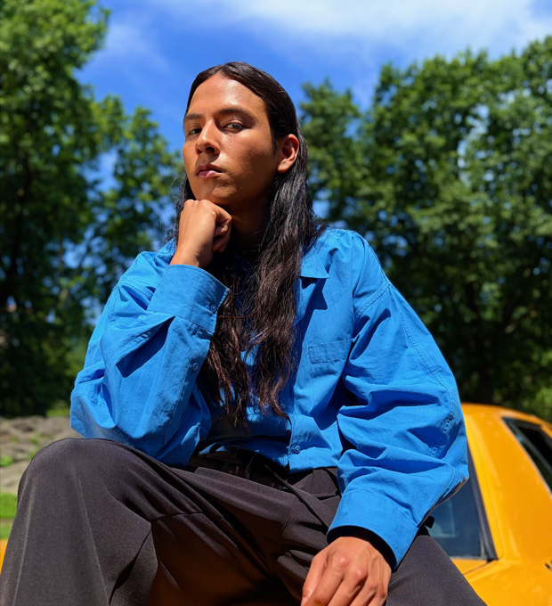 Foto van iemand gemaakt met de camerafeature voor portretten van de nieuwste generatie