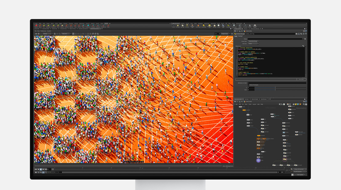 Οθόνη Pro Display XDR με εργασίες κινούμενης εικόνας