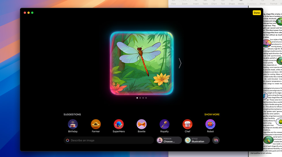 Kiilist kujutise loomine Apple Intelligence Image Playgroundiga